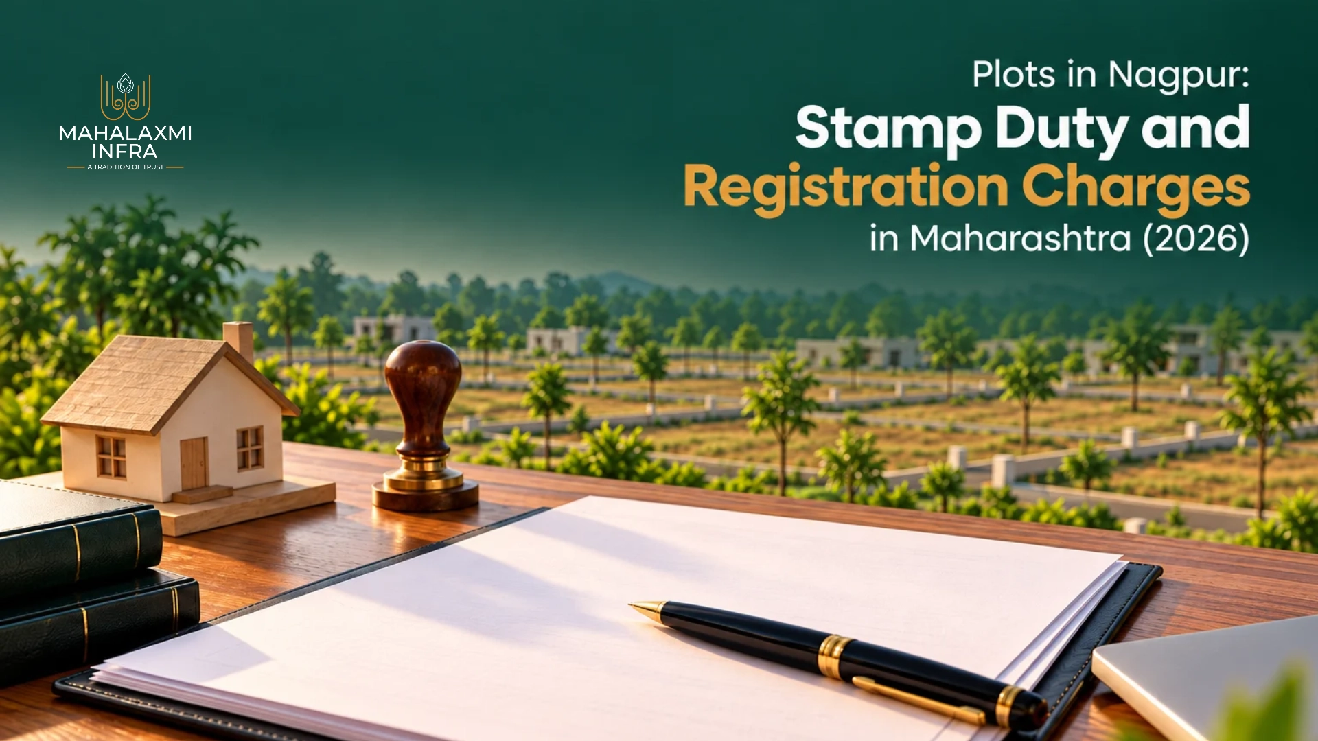 Stamp duty and registration charges for residential plots in Nagpur, Maharashtra (2026).